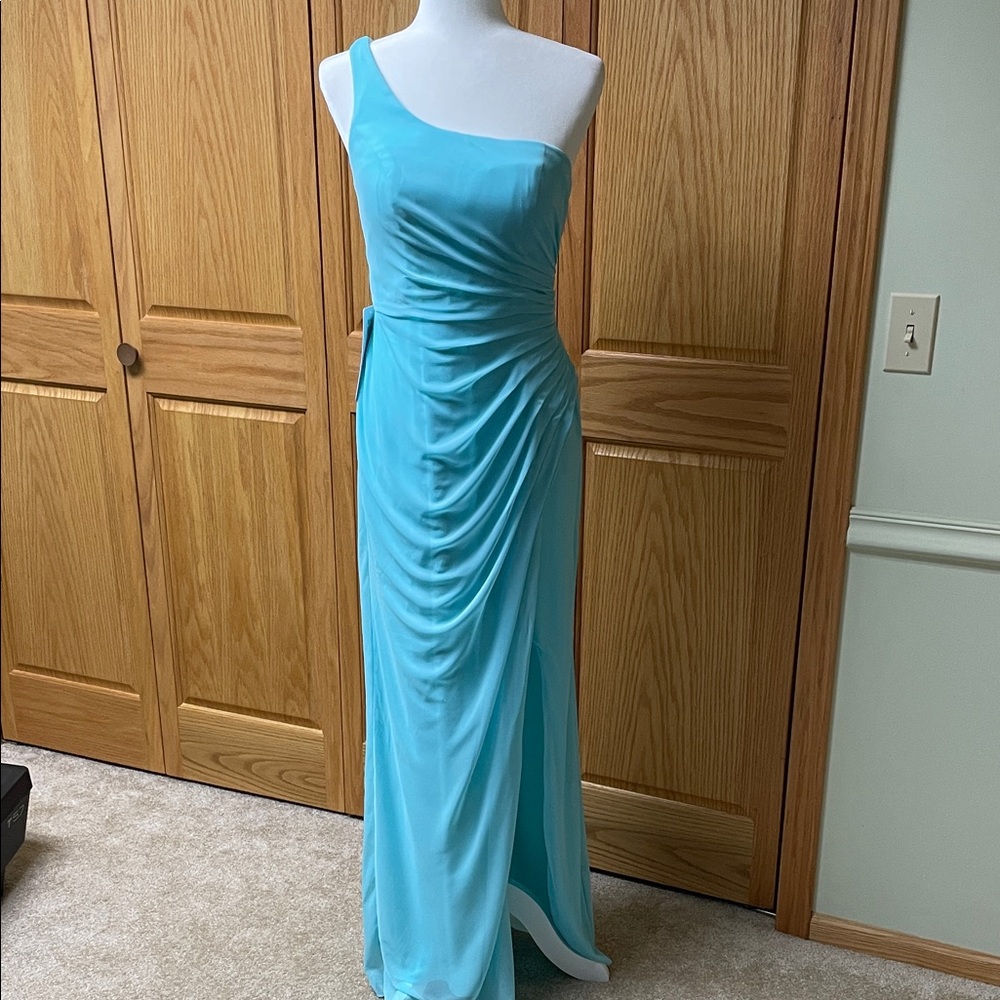 NWT Azazie Cassia One-Shoulder Evening Gown